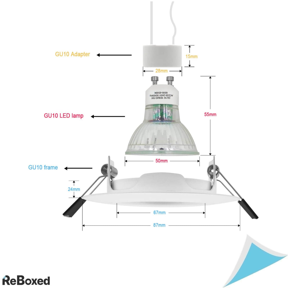 Yiahin 6 Spoturi LED Incastrabile 5W 4500K 600lm