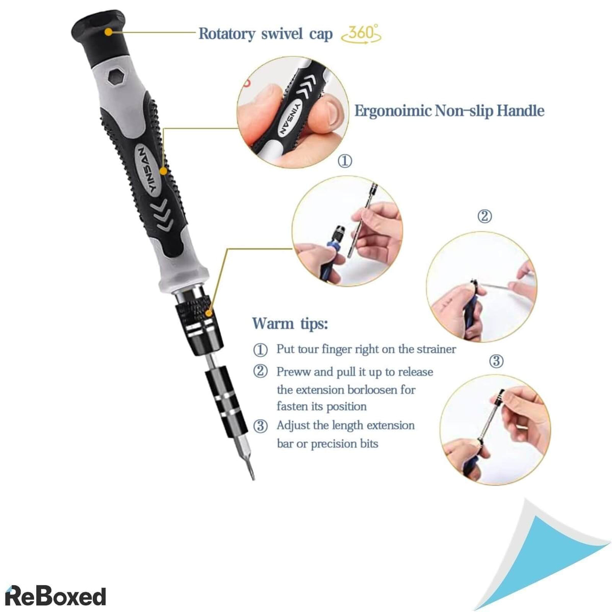 YINSAN Trusa portabila pentru Reparatii de Finete Micro-Magnetica
