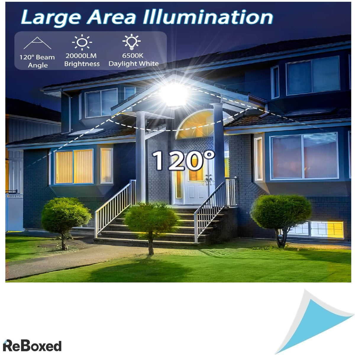 Yiqibro Set 2 Proiectoare Led 200W 20000lm 6500K IP67 Waterproof