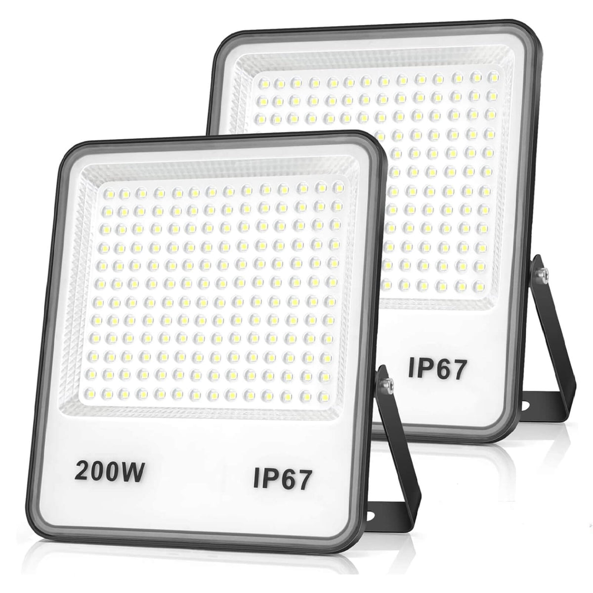 Yiqibro Set 2 Proiectoare Led 200W 20000lm 6500K IP67 Waterproof