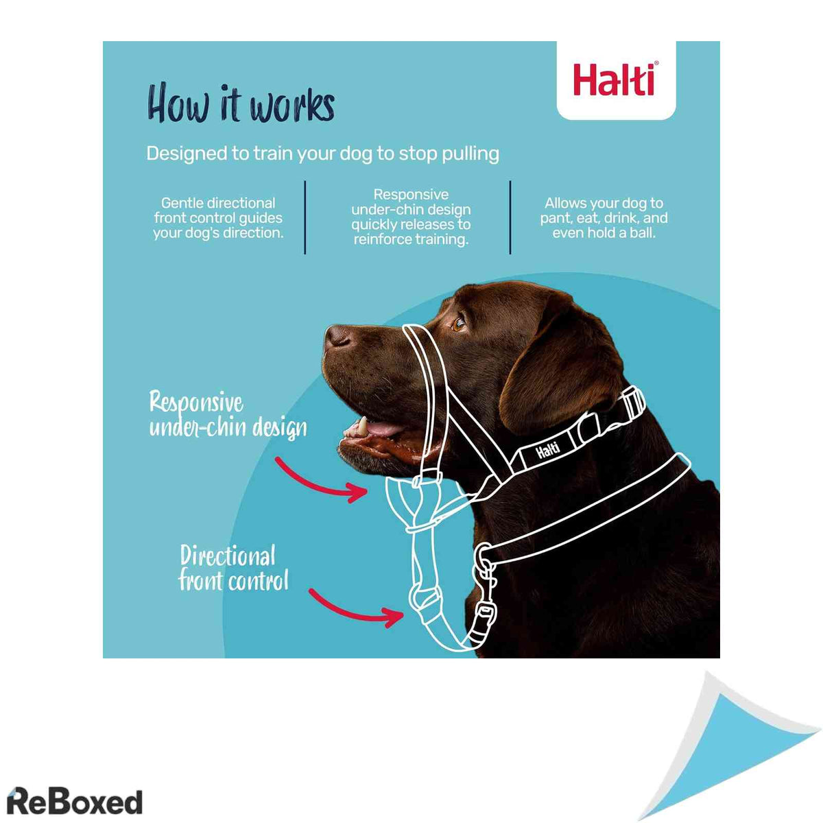 Zgarda antitragere pentru caini Halti Headcollar marimea 5 Negru