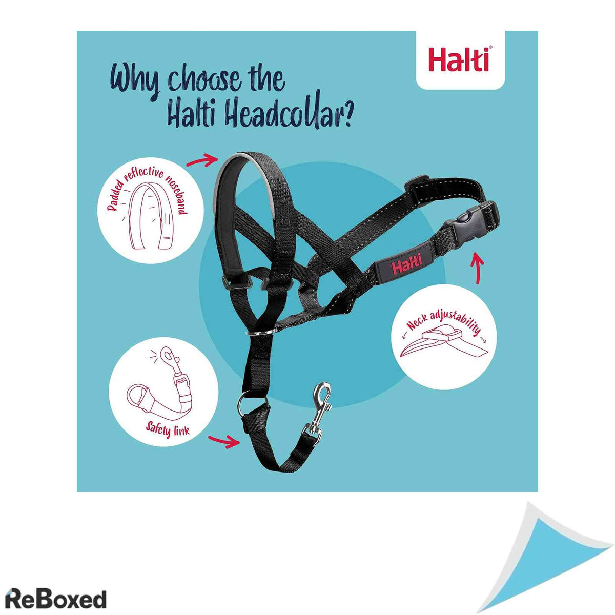 Zgarda antitragere pentru caini Halti Headcollar marimea 5 Negru