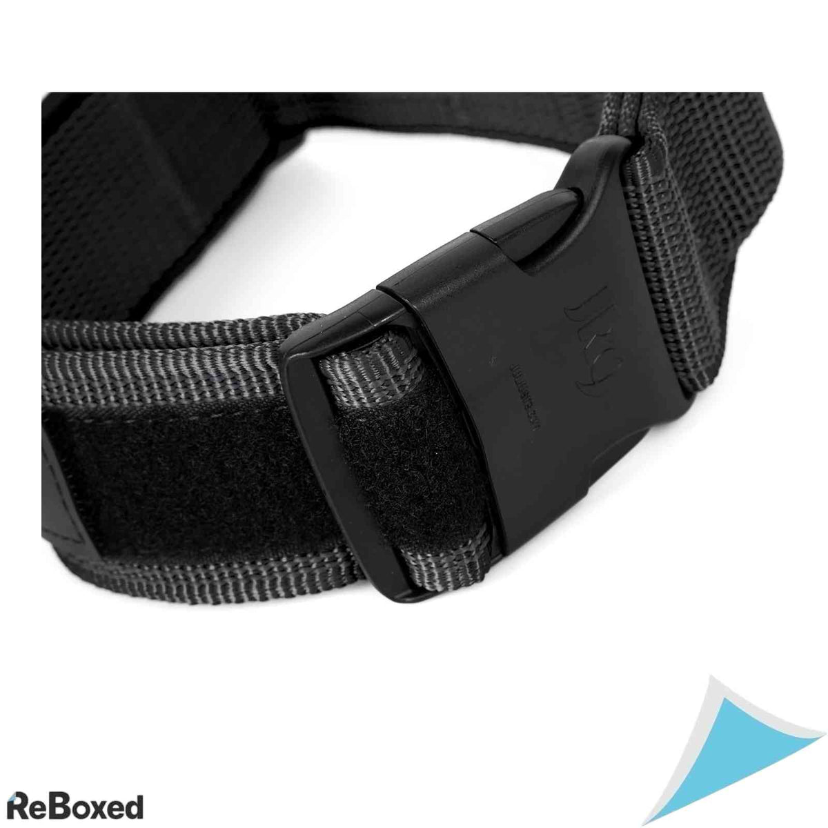 Zgarda caini Julius-K9 Color and Gray cu maner si patch interschimbabil, 40 mm, 38-53 cm