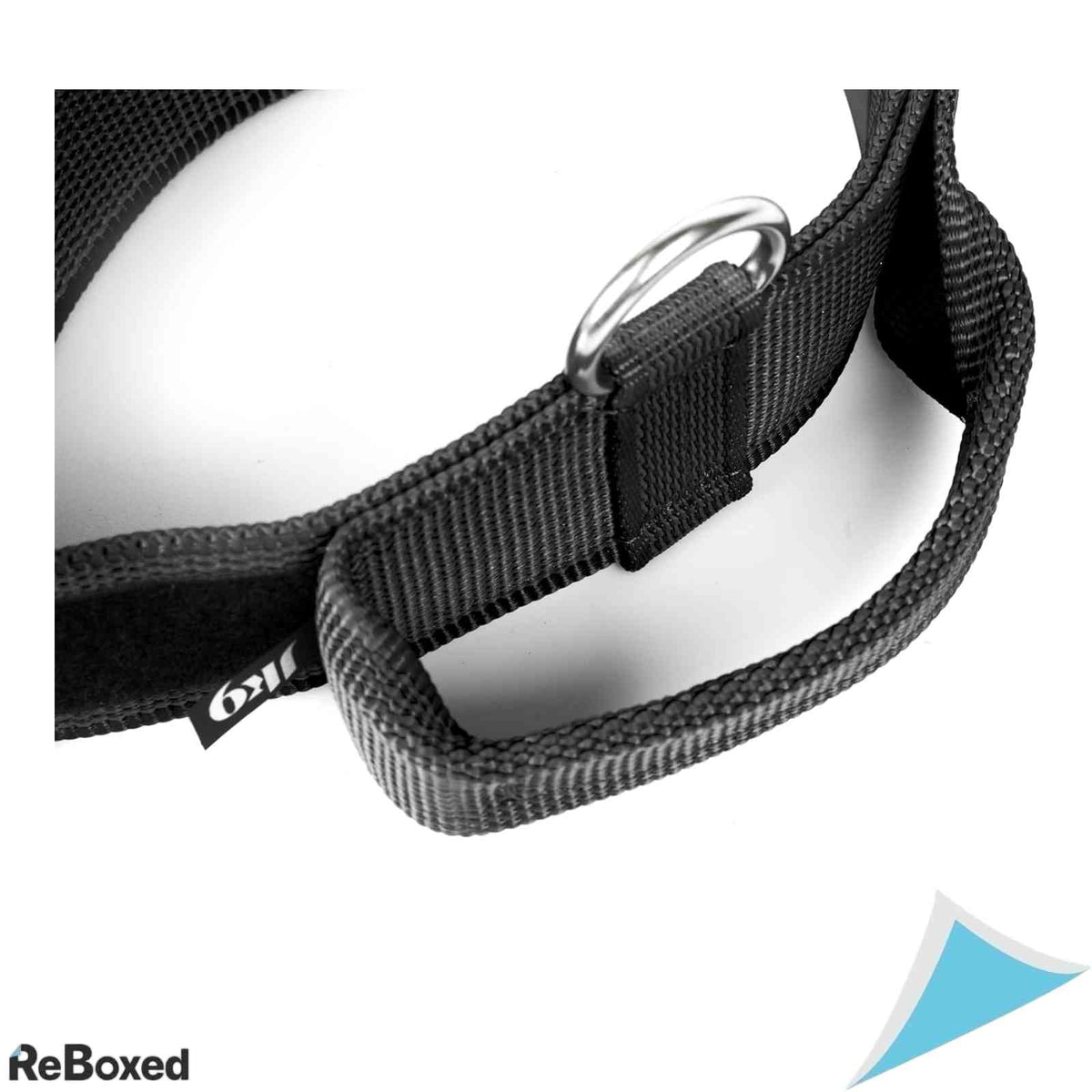 Zgarda caini Julius-K9 Color and Gray cu maner si patch interschimbabil, 40 mm, 38-53 cm