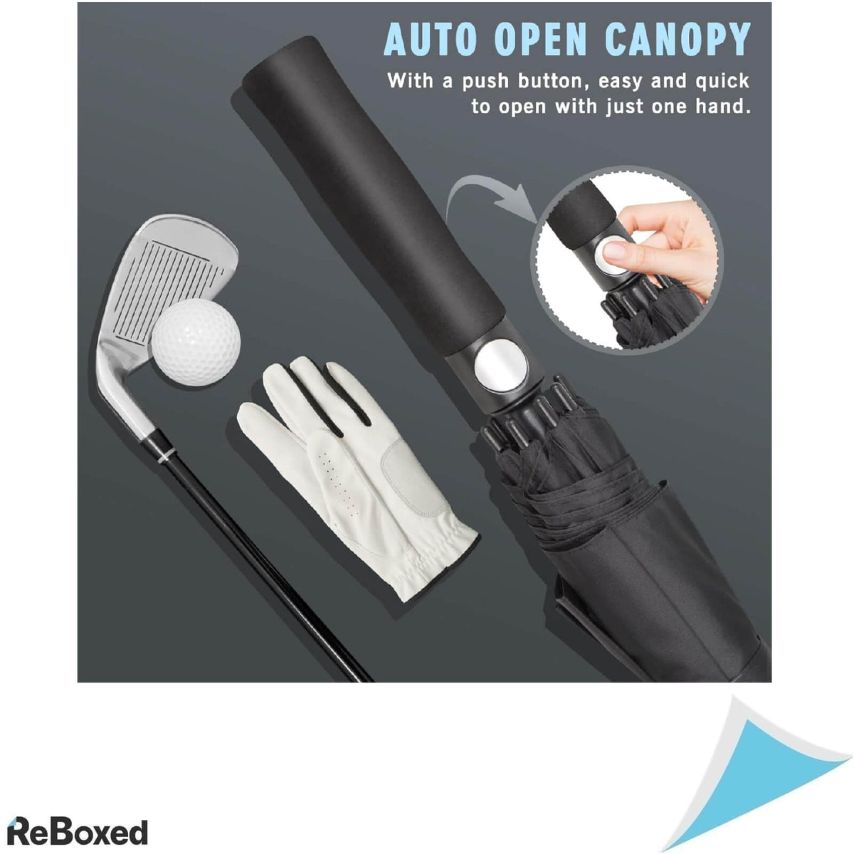 Zomake Umbrela Premium Automatica 172cm XXL Negru