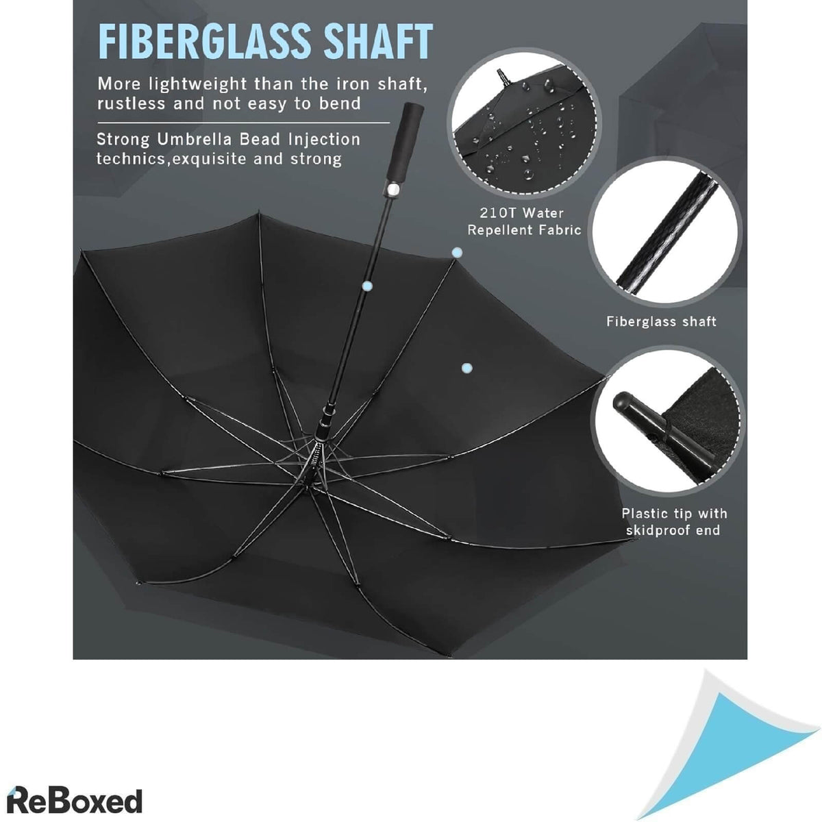 Zomake Umbrela Premium Automatica 172cm XXL Negru