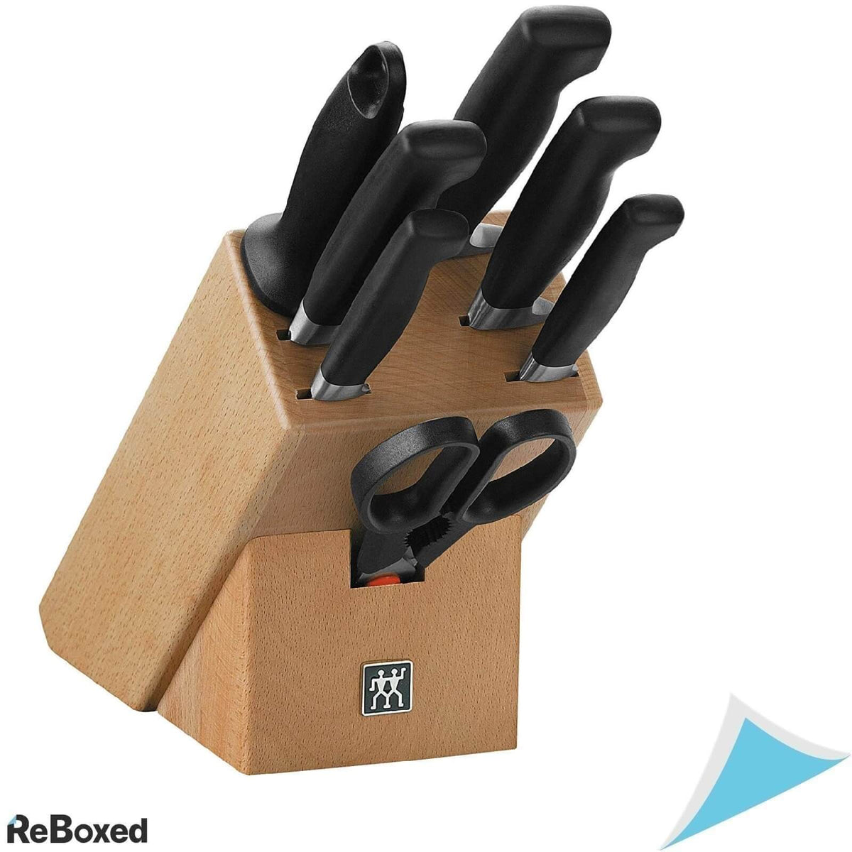 Zwilling Set 8 Piese 4 Stele Cutite Pila Ascutit Foarfeca Bloc Bambus