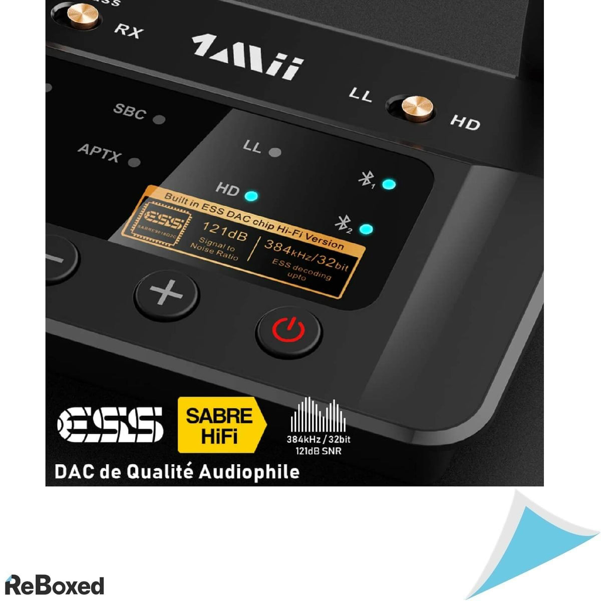 1mii B03 Receptor si Transmitator Bluetooth 5.0 aptX HD AAC 80 metri