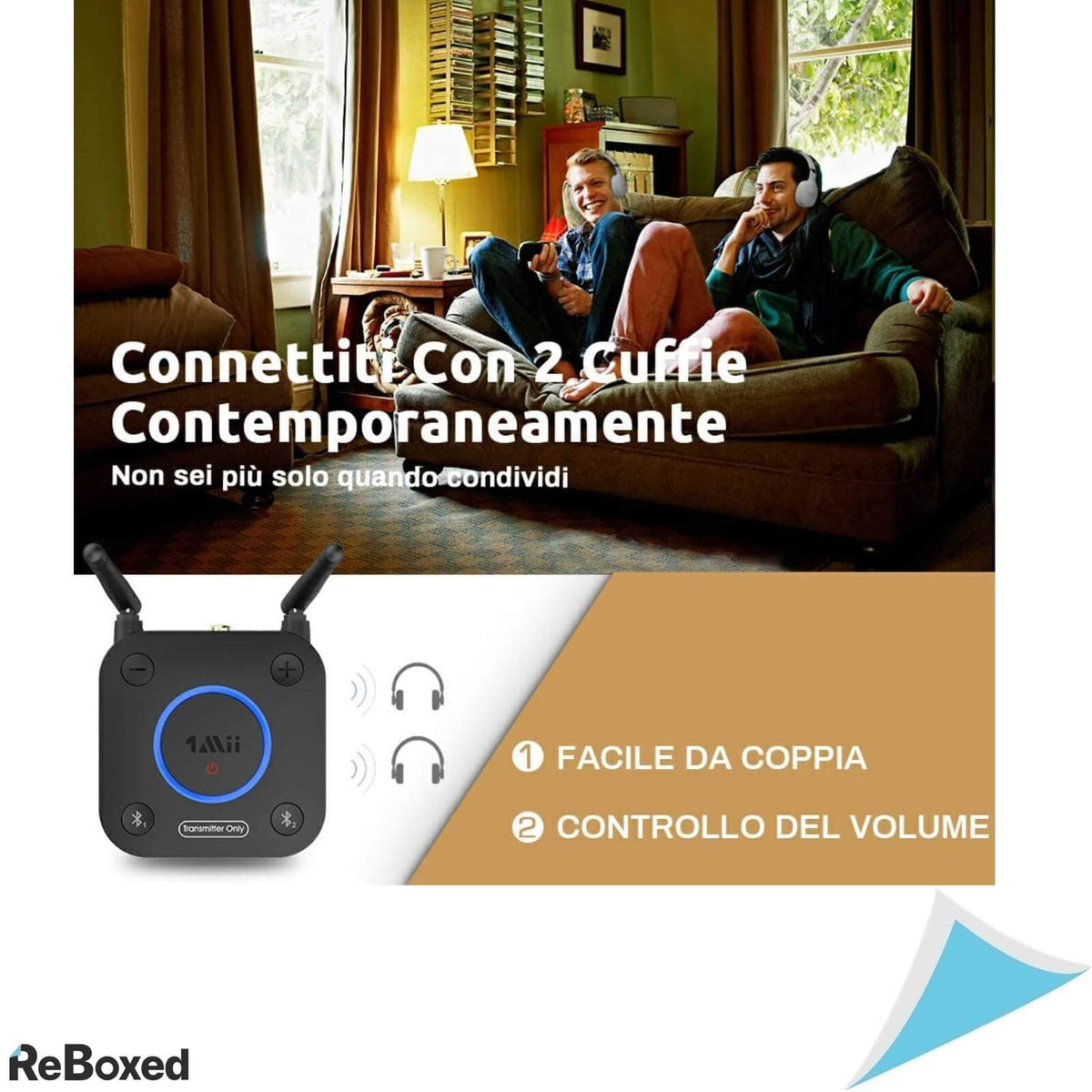 1mii Transmitator Bluetooth 5.0 aptX Low Latency 50 metri