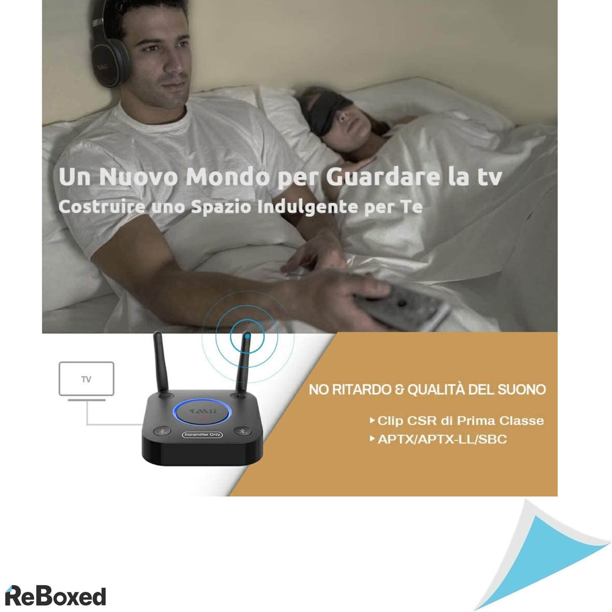 1mii Transmitator Bluetooth 5.0 aptX Low Latency 50 metri