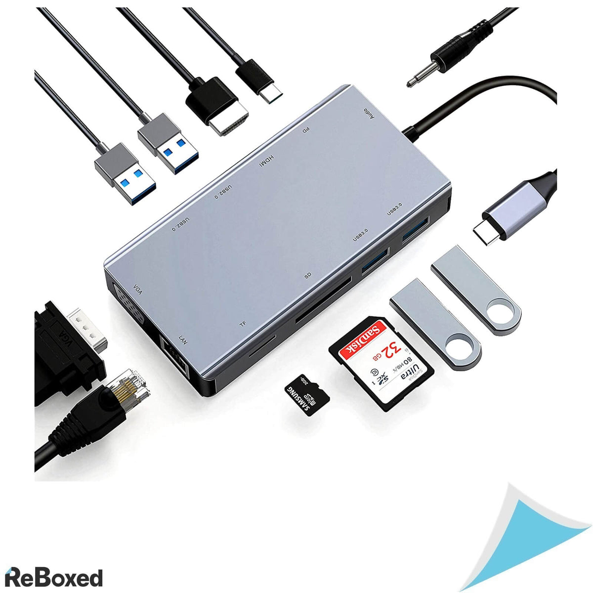 Ablewe Docking Hub 11-in-1 USB-C HDMI 4K VGA Ethernet MacBook