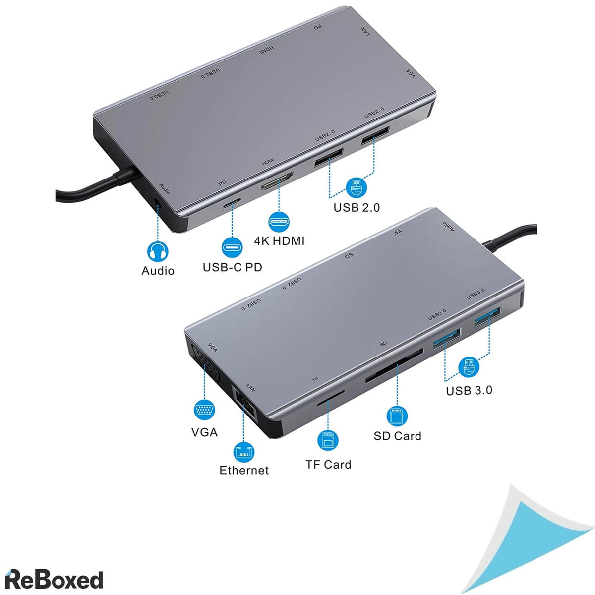 Ablewe Docking Hub 11-in-1 USB-C HDMI 4K VGA Ethernet MacBook