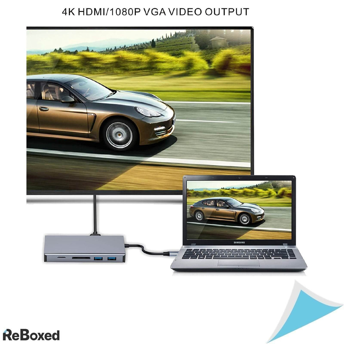 Ablewe Docking Hub 11-in-1 USB-C HDMI 4K VGA Ethernet MacBook