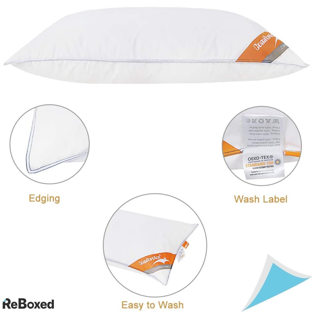 ComfortAce Perna 40x80 Pene Rata Husa Bumbac Anti-Acarieni