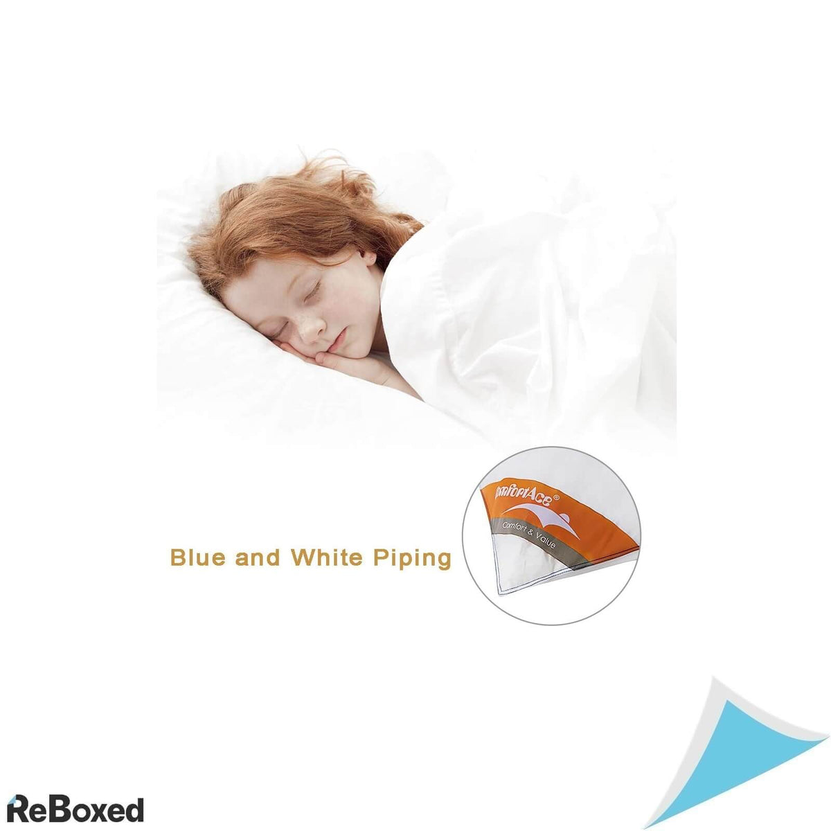 ComfortAce Perna 40x80 Pene Rata Husa Bumbac Anti-Acarieni