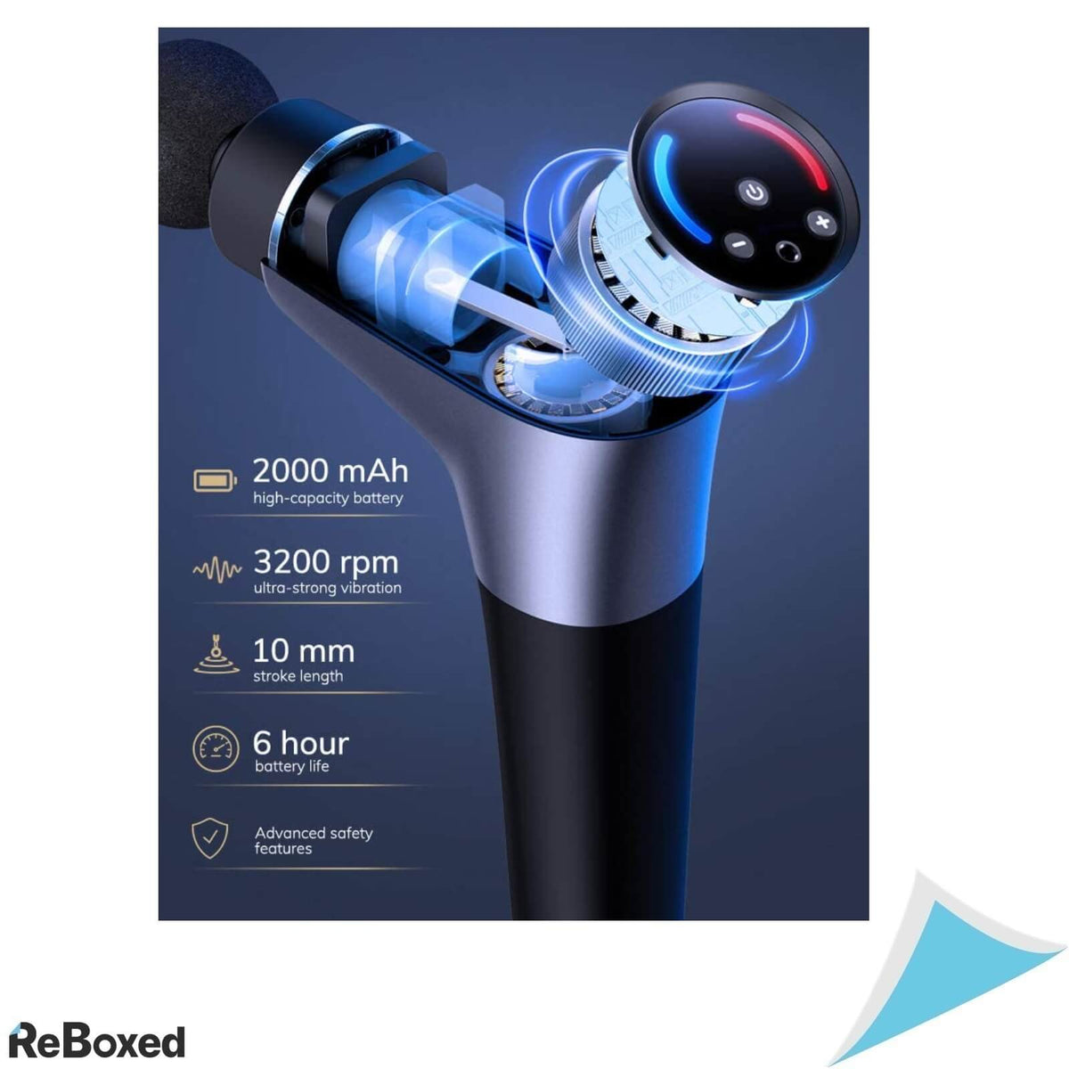 Aevo Pistol Masaj Muscular 3200rpm 6 capete de Masaj