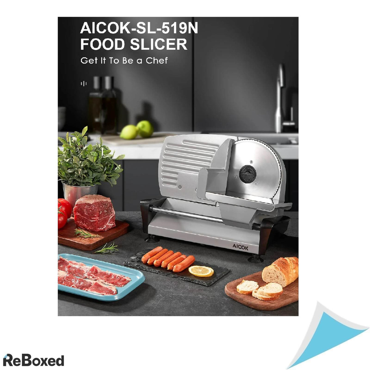 Aicok 519N Feliator Electric 150W Lama Detasabila Otel Carbon 19cm