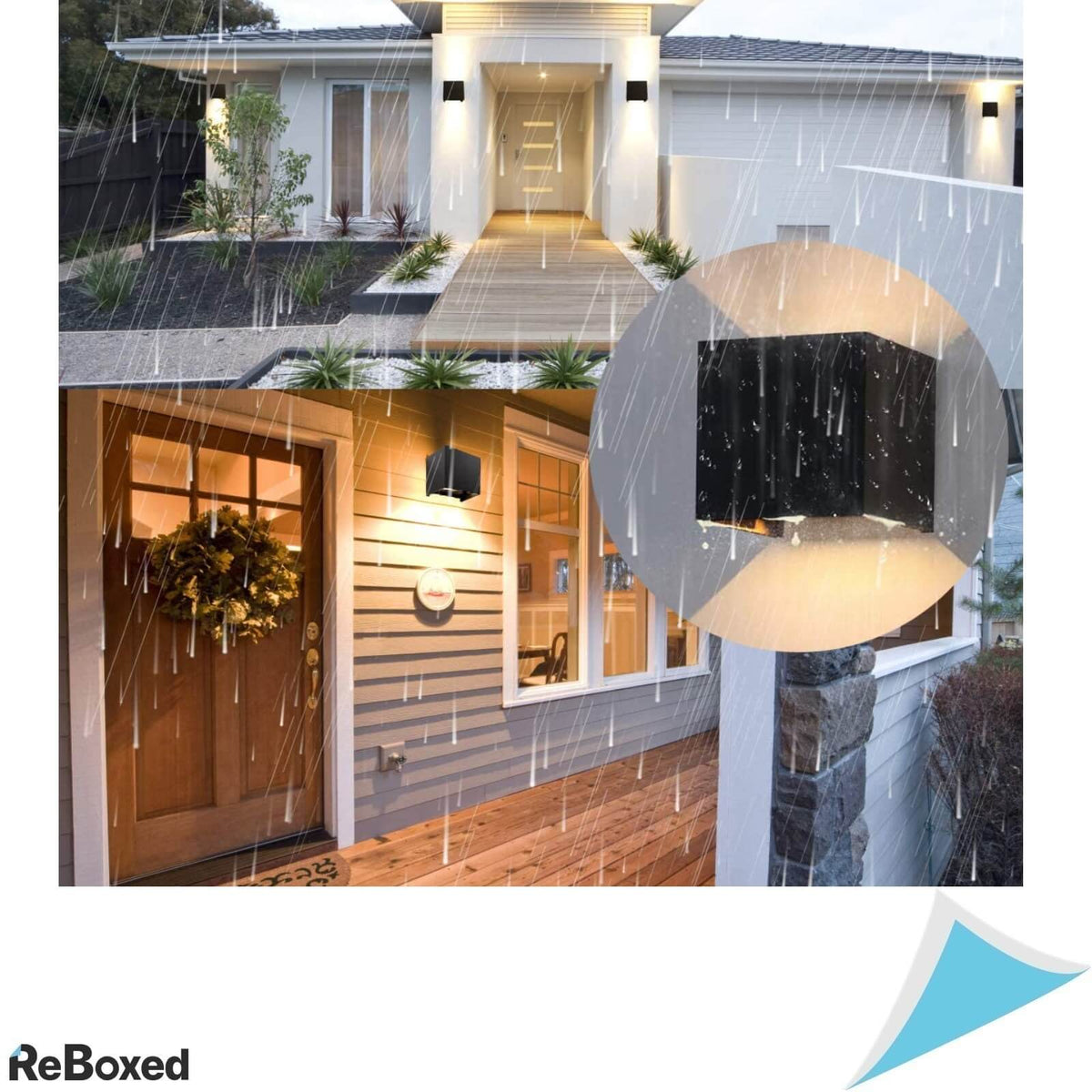 Set 2 Aplice LED de Perete Aluminium IP65 Fascicul Reglabil 2x12W