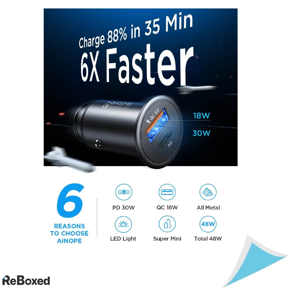 Incarcator Auto 48W PD Suport QC 3.0 USB-C Bricheta Metal