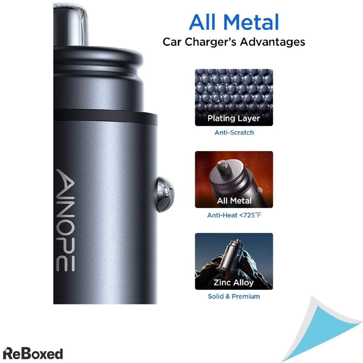 Incarcator Auto 48W PD Suport QC 3.0 USB-C Bricheta Metal