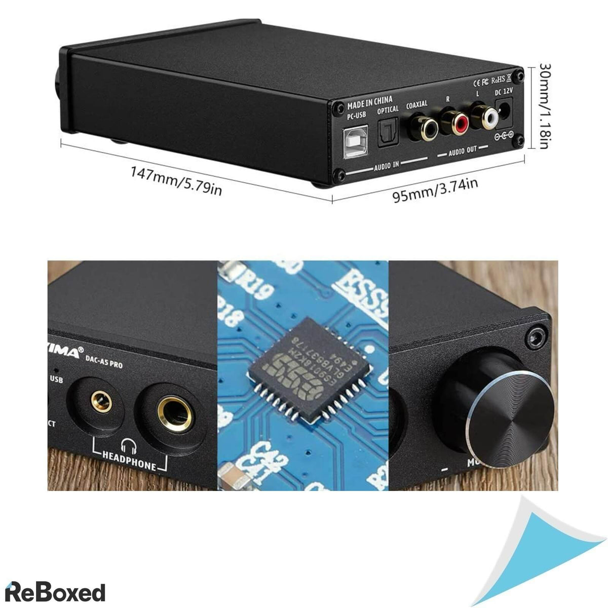 AIYIMA DAC A5 PRO Amplificator HiFi Casti Decoder 24biti