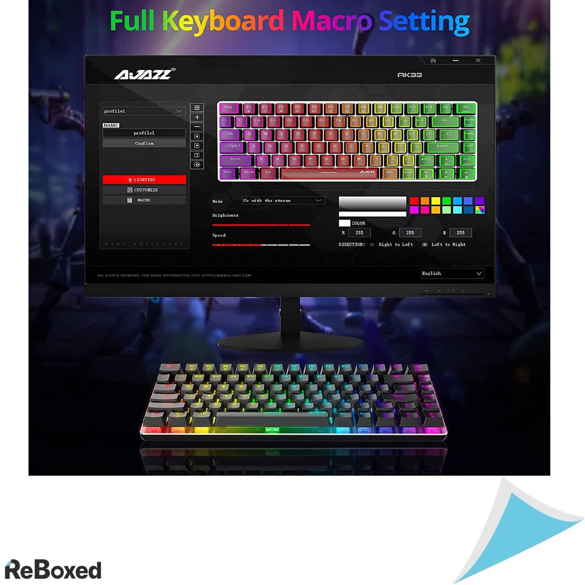 AJAZZ AK33 RGB Tastatura Mecanica Gaming cu Fir