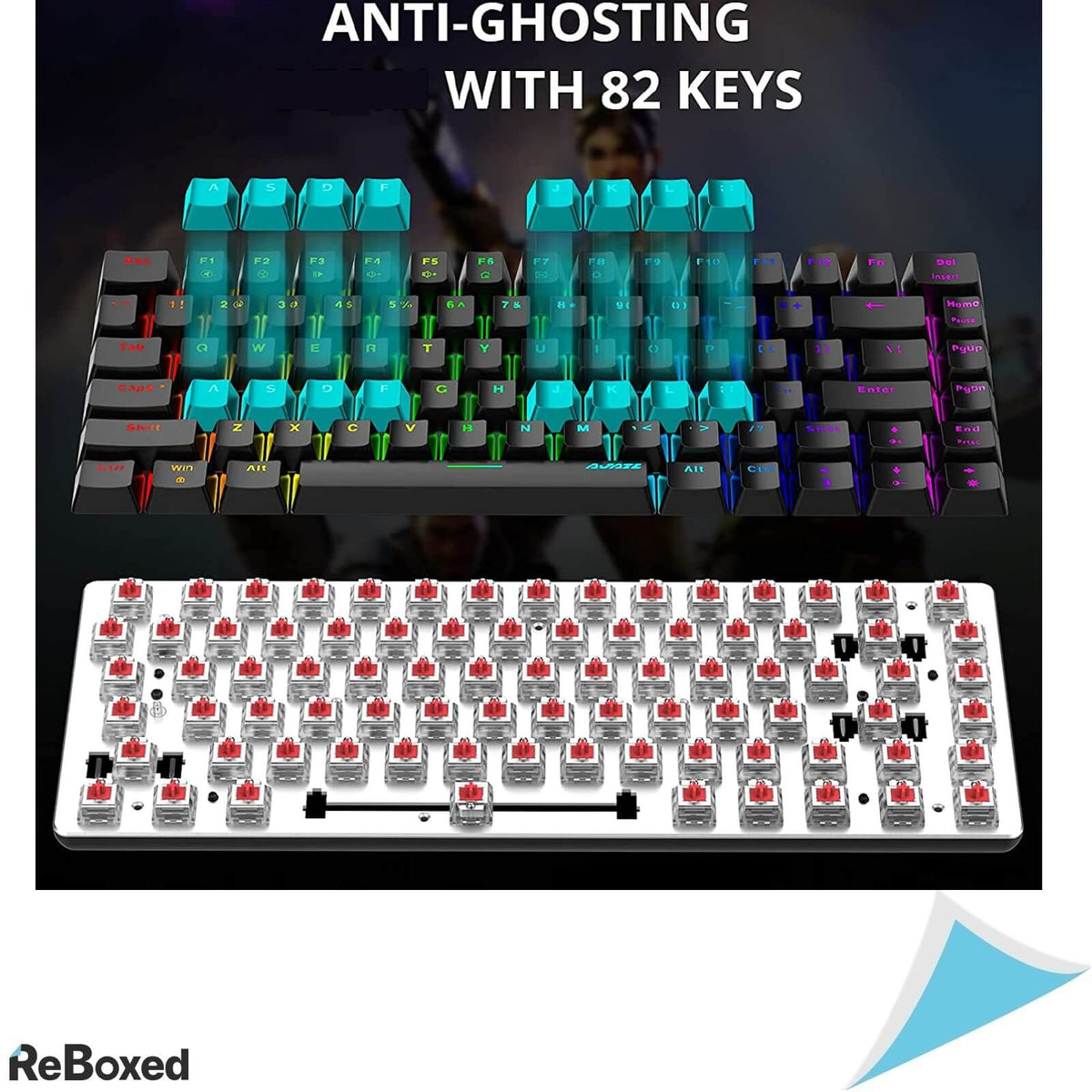 AJAZZ AK33 RGB Tastatura Mecanica Gaming cu Fir