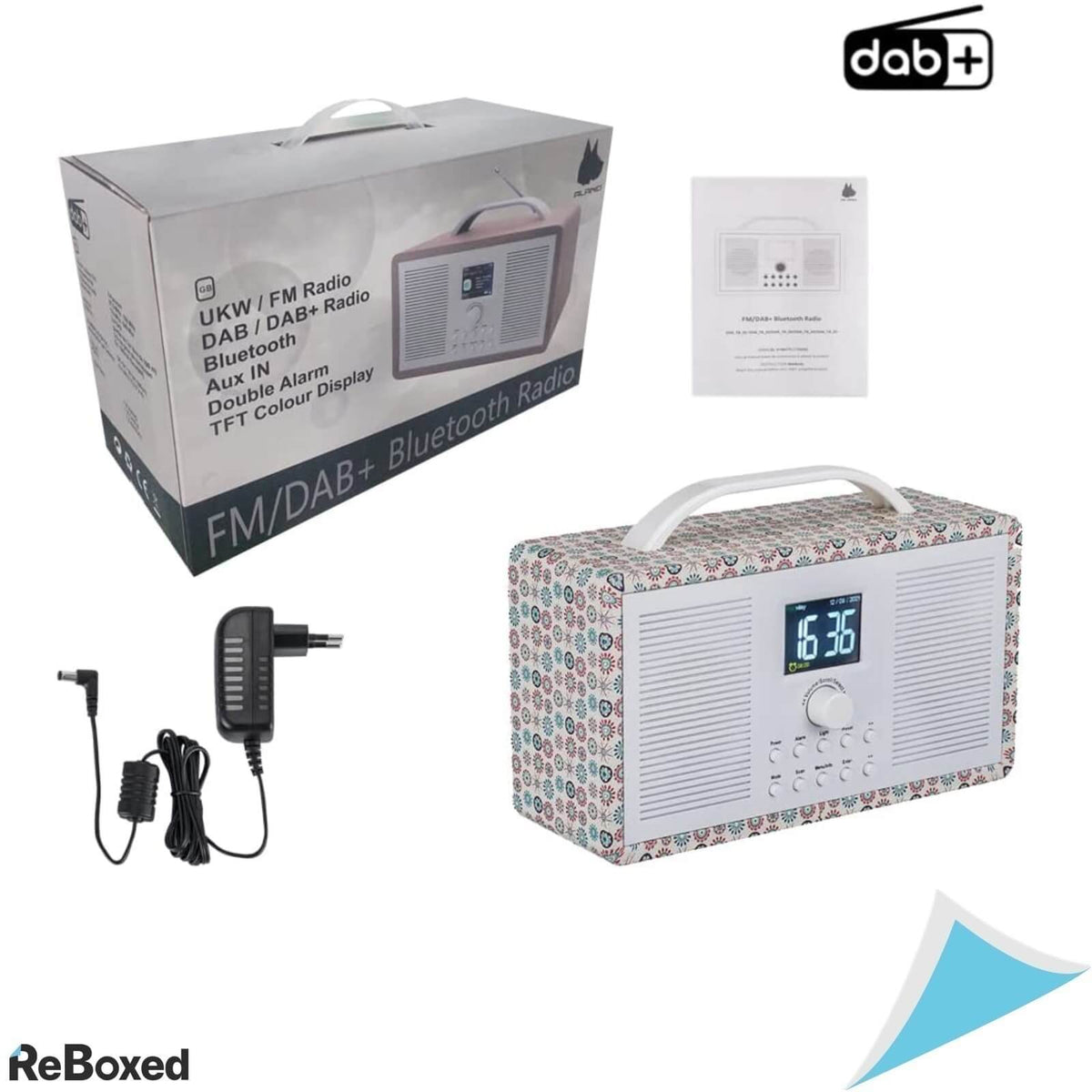 Alano Radio LCD 2.4 Color Retro FM DAB+ Bluetooth Aux