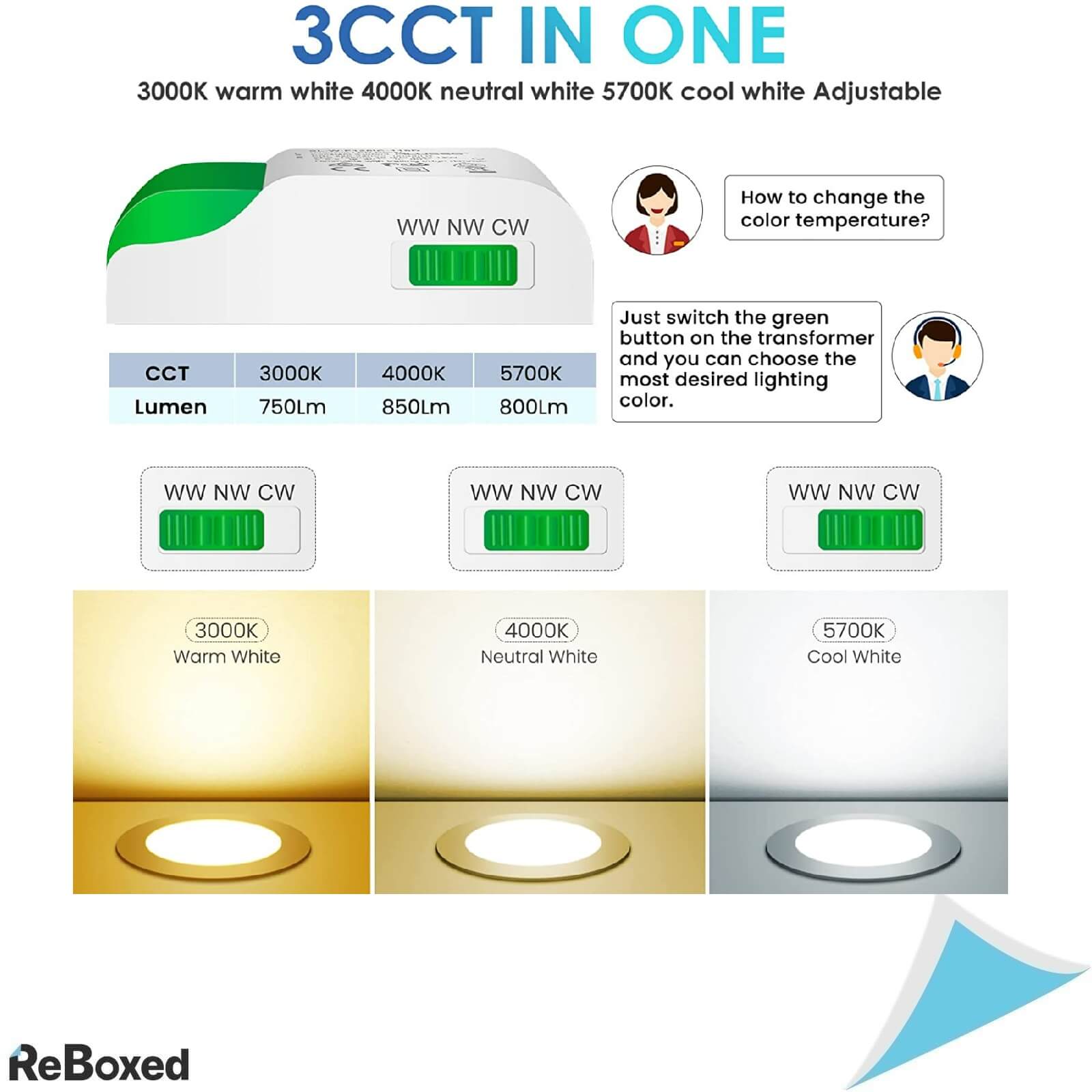 Faretti LED Incasso ALUSSO 10W Dimmerabili | IP65 Impermeabile, 3 Temperature Colore, Set Da 6 - Foto 10