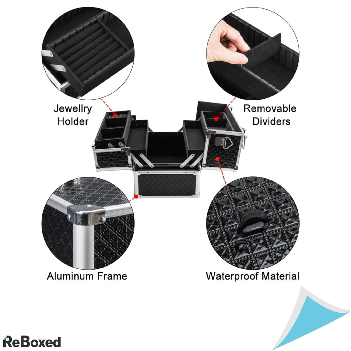 Amasava Geanta Mare Profesionala Makeup si Bijuterii cu Incuietoare