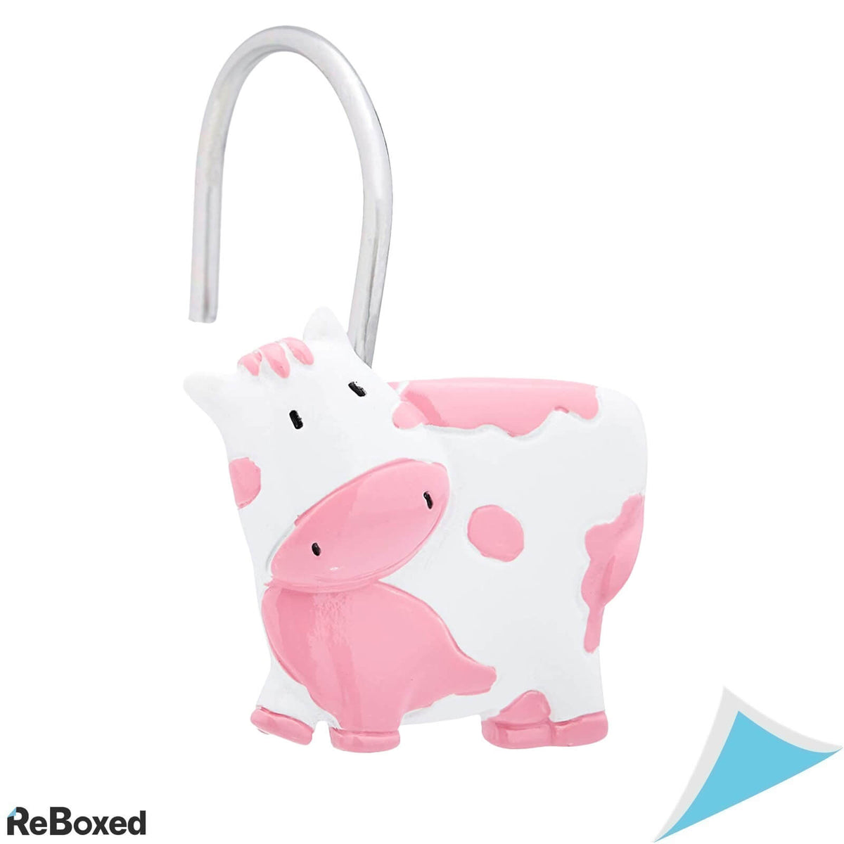 Set de 12 Carlige Decorative Vacuta pentru Perdeaua de Dus