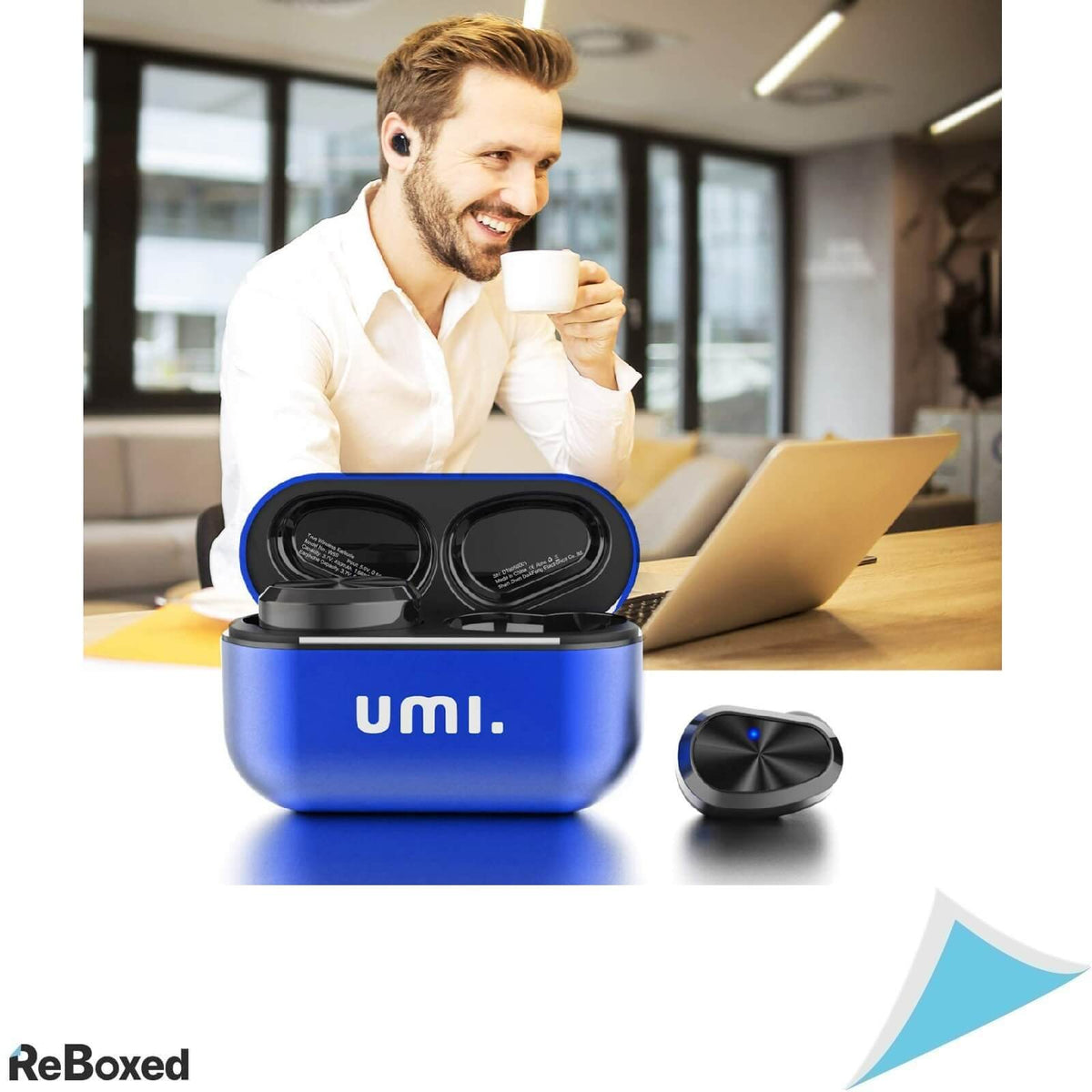 Umi W5s Blue Casca Bluetooth 5.2 IPX7 cu Microfon