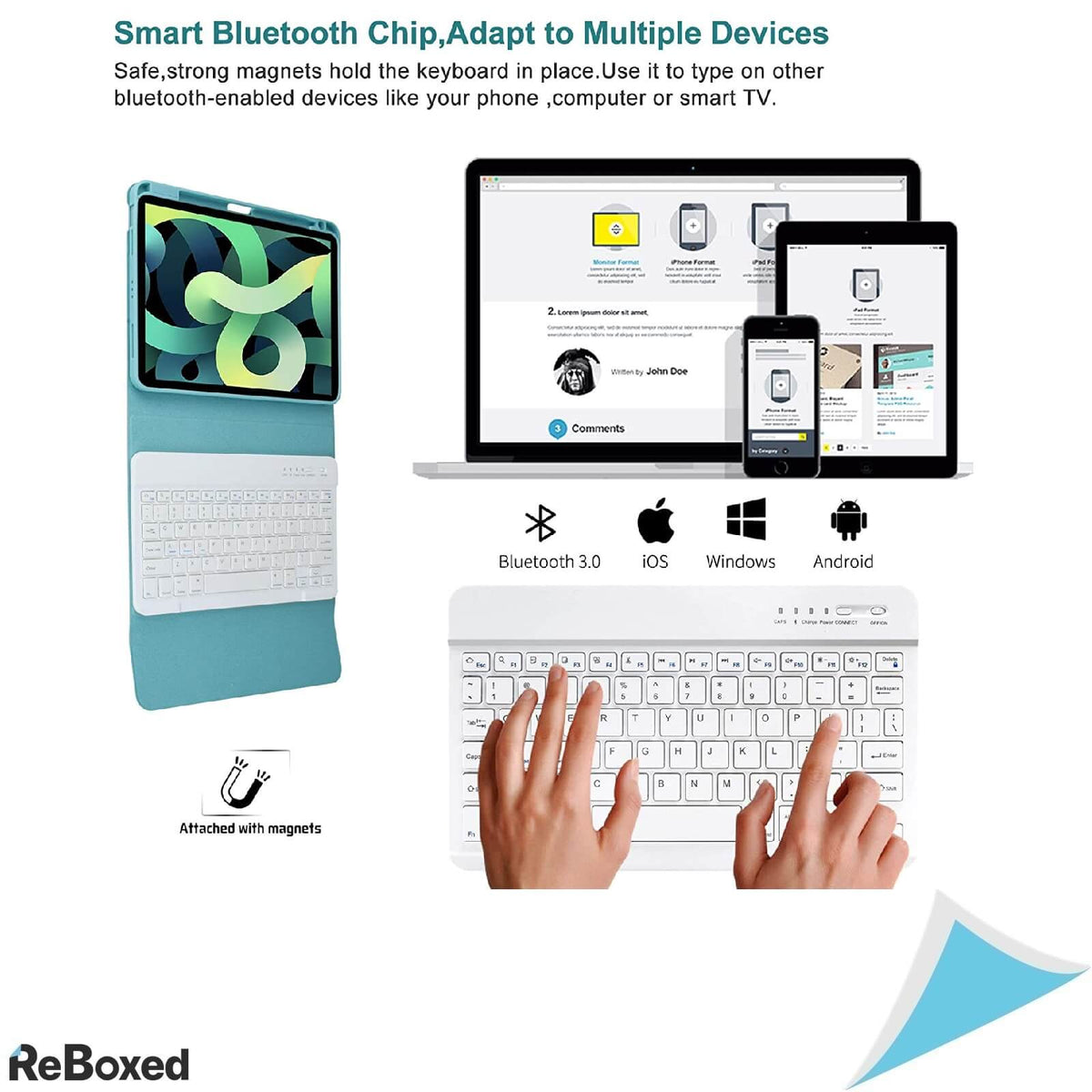 AmzCase Husa Apple iPad 10.9 Tastatura Bluetooth si suport Apple PEN