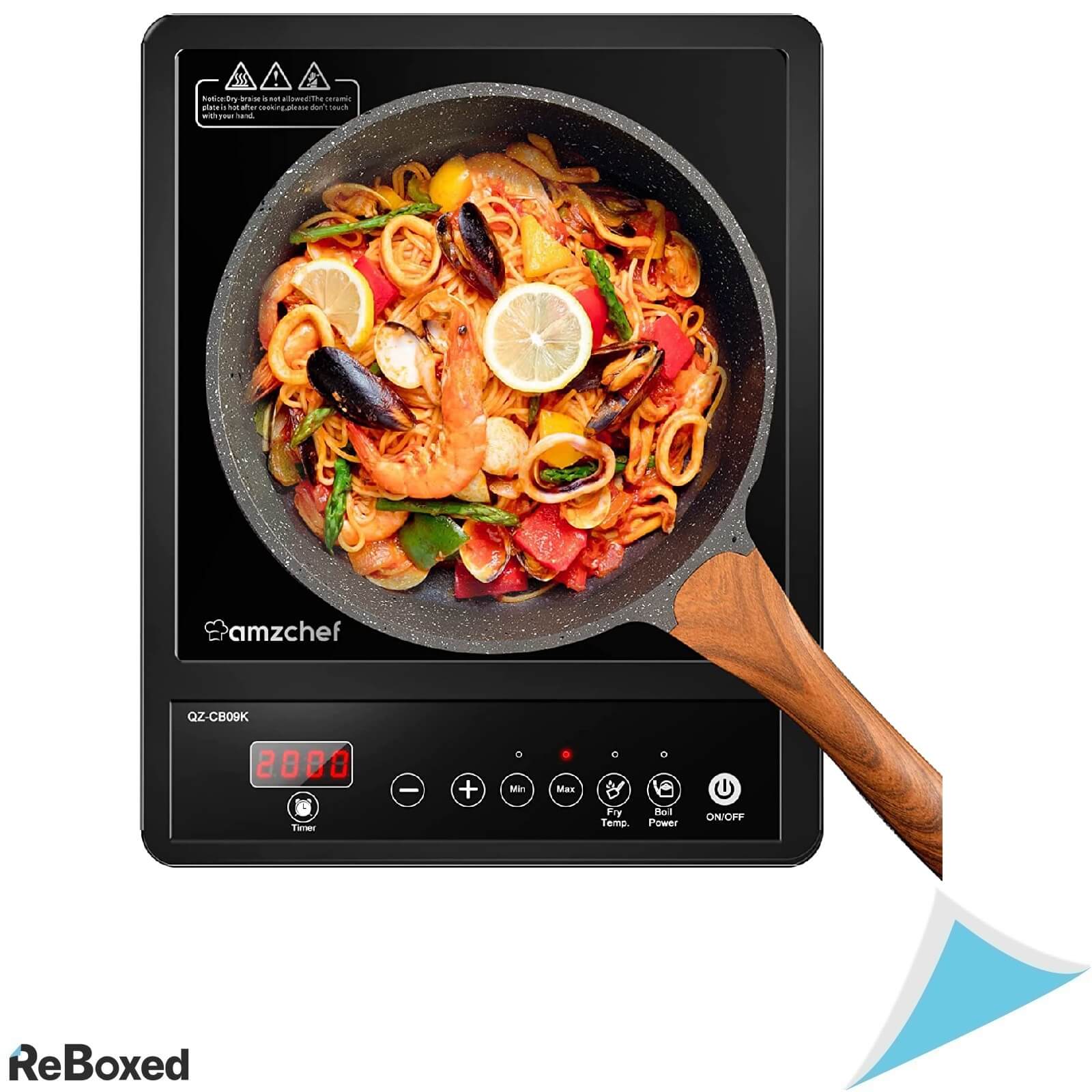 AMZCHEF ‎SK-CB09K Plita cu Inductie 1 Ochi 2000 W Sticla Timer