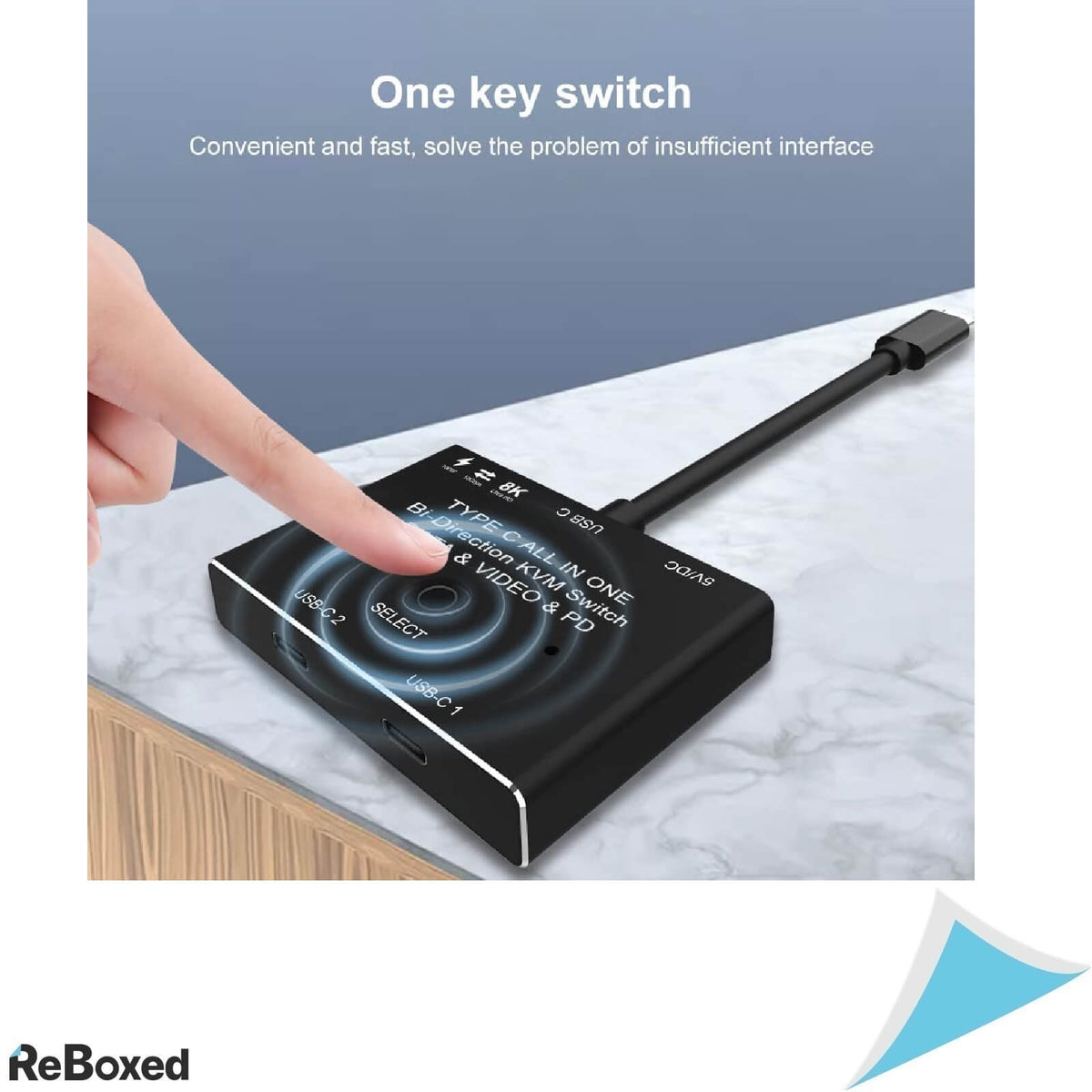 AngusPlay Switch USB-C 4k 120hz 8k 30hz Data Video PD 100W