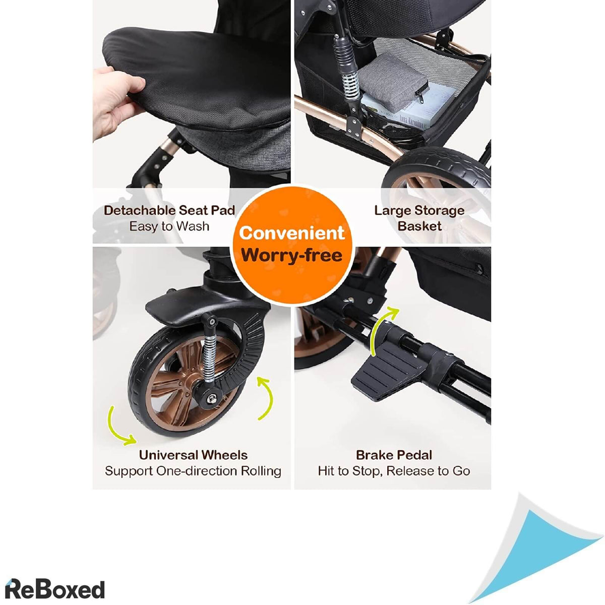 Anipark Carucior 3in1 Aluminiu pentru Animale Medii si Mici