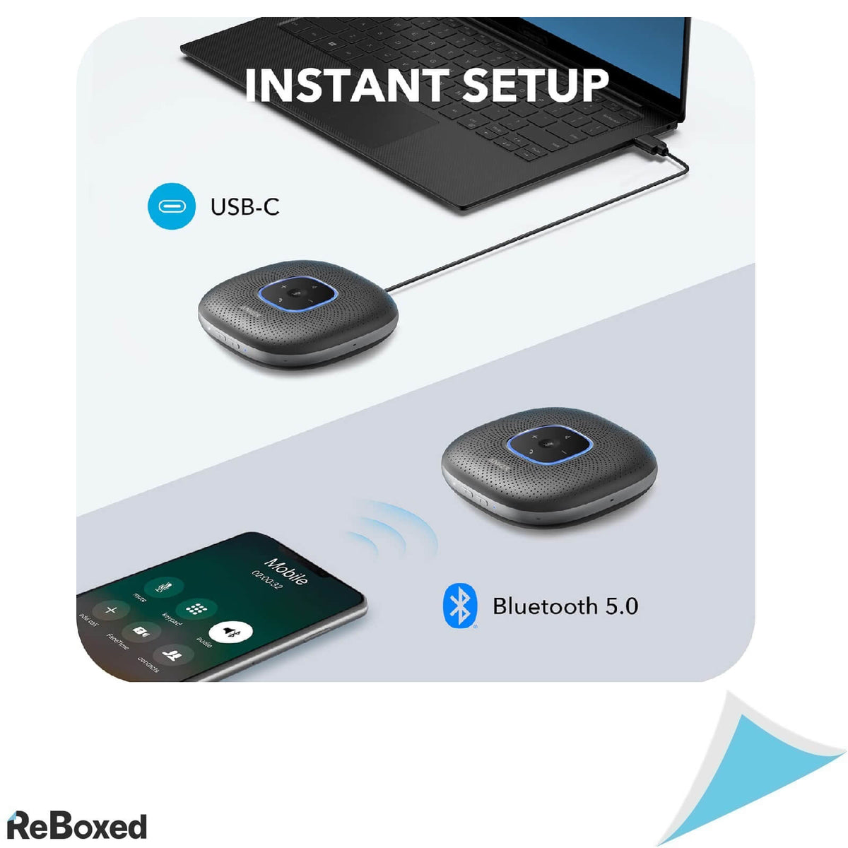 PowerConf Anker Difuzor Bluetooth Portabil 6 microfoane