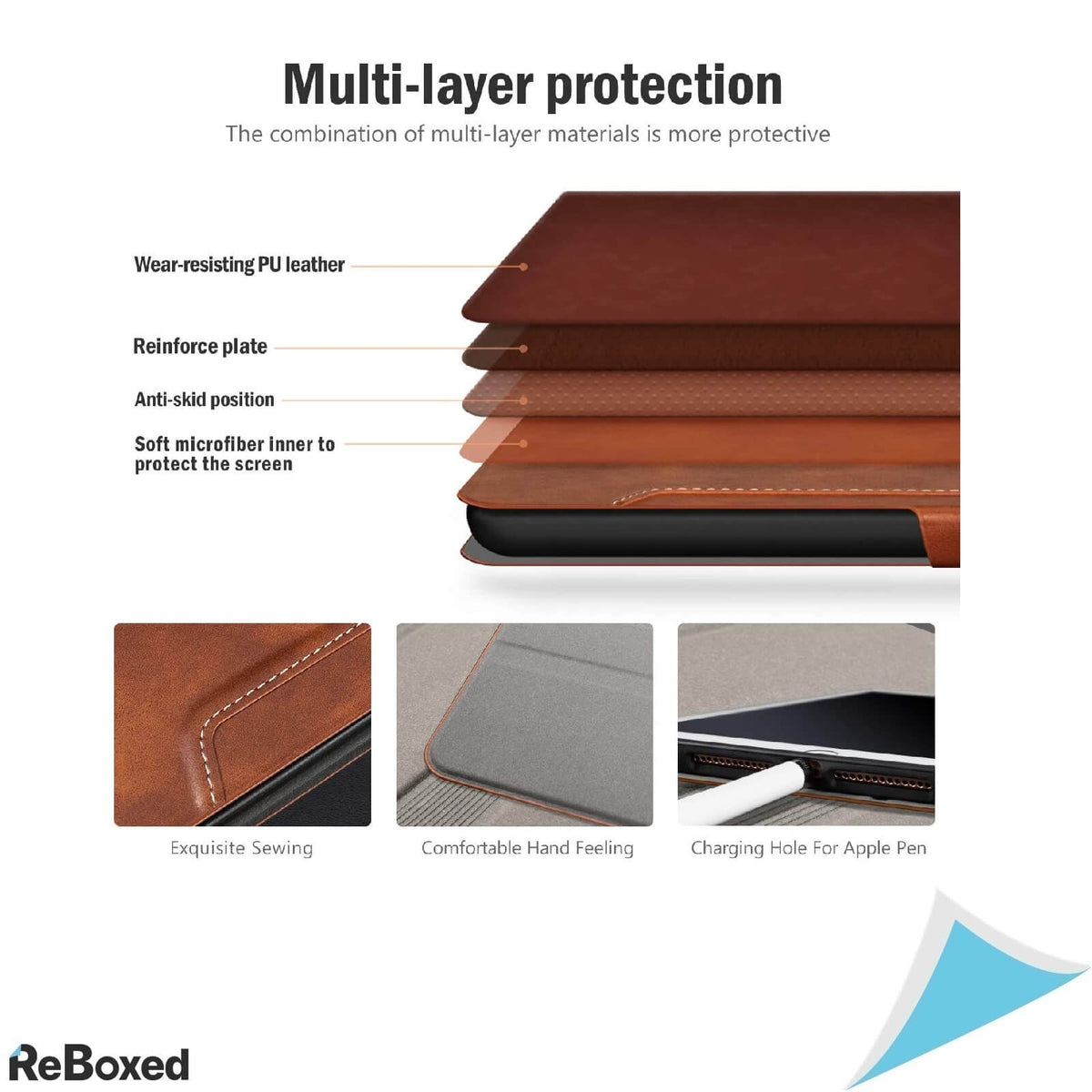 Antbox Husa pentru iPad Air 2 iPad Pro 9.7 cu suport Pen Maro