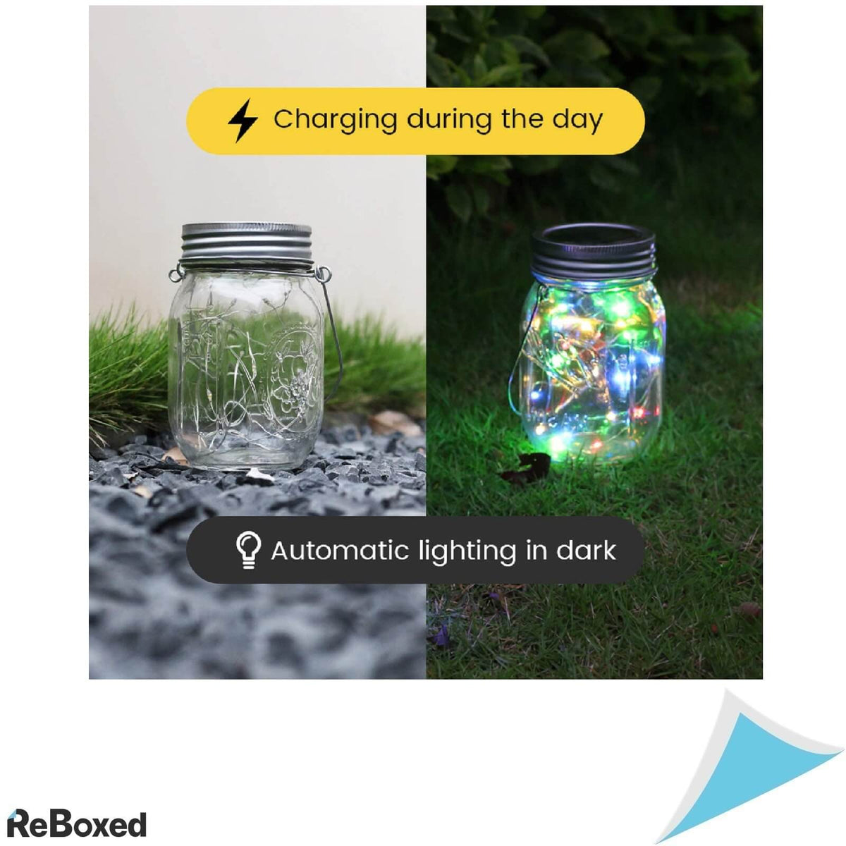 Aotlet Set 2 Lampi Solare pentru Gradina Senzor Rezistente Apa