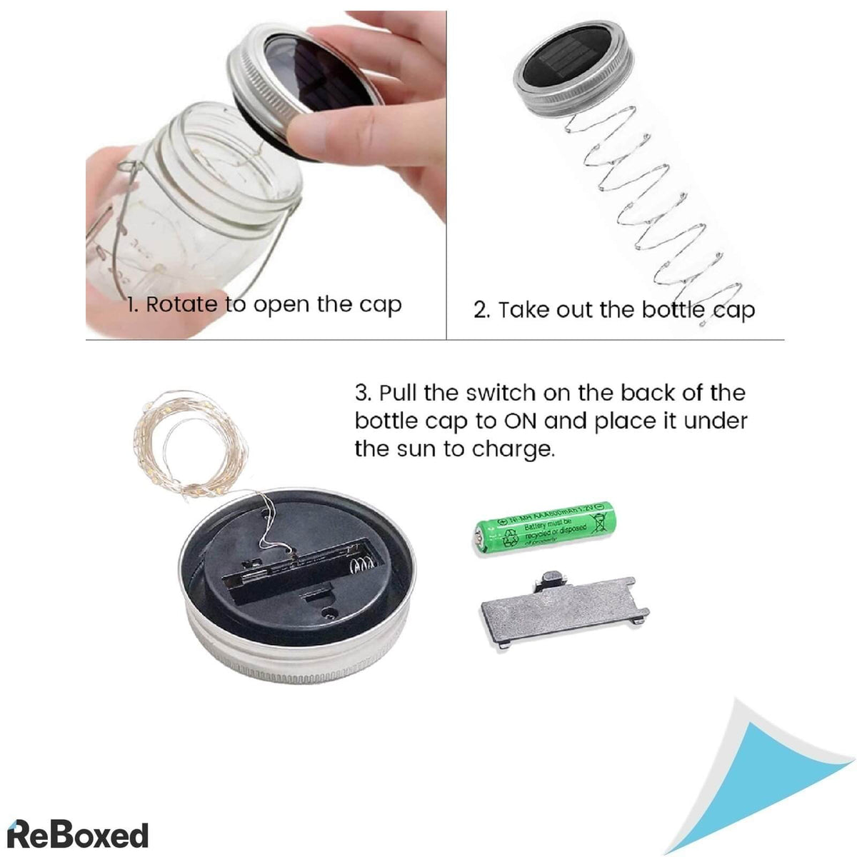 Aotlet Set 2 Lampi Solare pentru Gradina Senzor Rezistente Apa