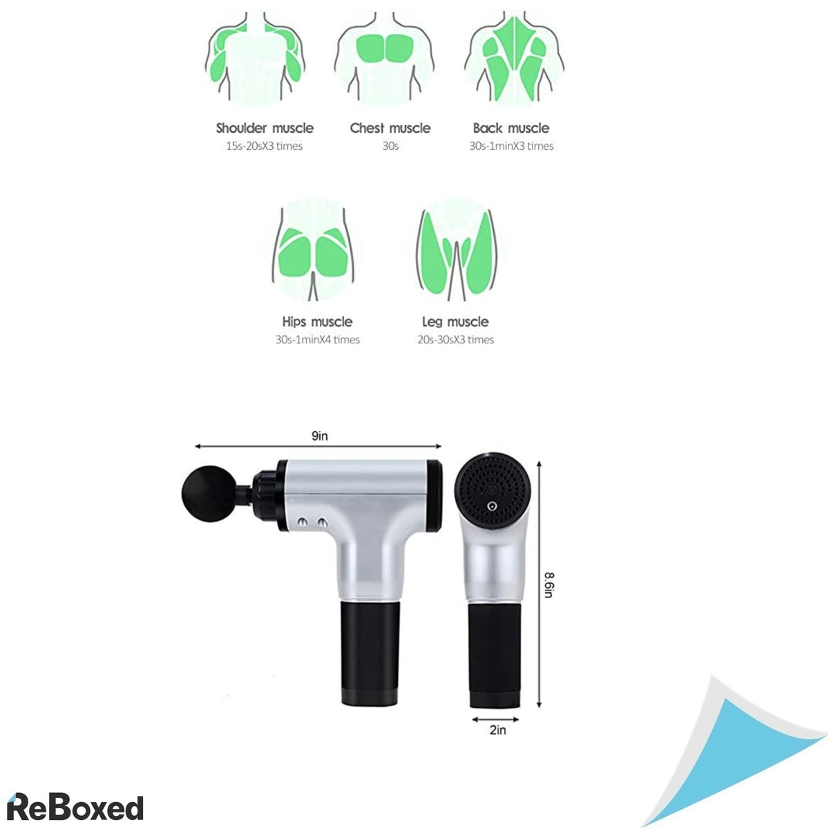 Aparat de VibroMasaj Muscular 4 Capete 6 Viteze 2000mAh