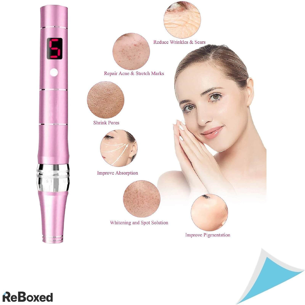 BeautLinks Pen Electric Microneedling Reincarcabil 10 Rezerve