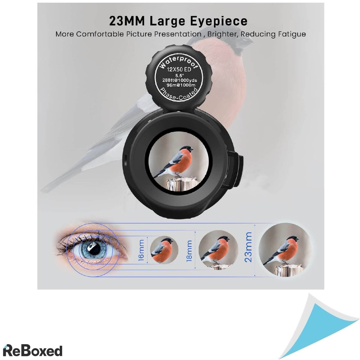 Apexel 12x50 ED Telescop Monocular 12X FMC BAK4 WaterProof