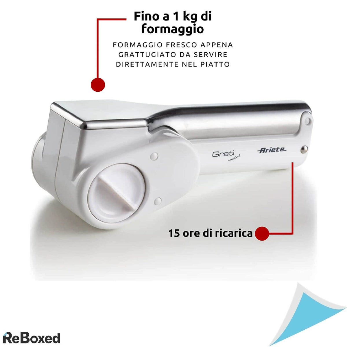 Ariete Grati 442 Razatoare Electrica Wireless Branza Ciocolata Nuci