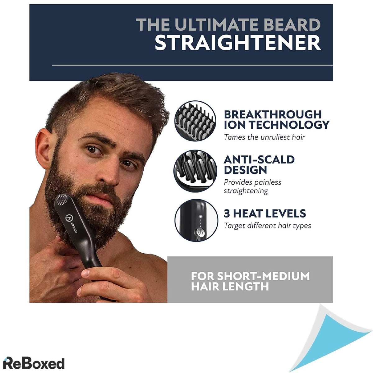 Arkam Premium Perie IONICA Incalzita Indreptat Barba Medie