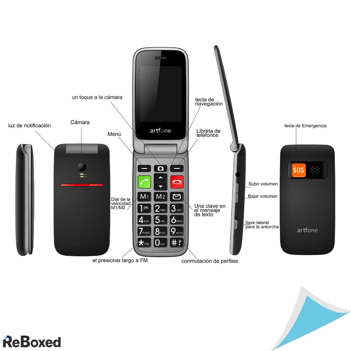 artfone CF241A Telefon Mobil GSM 2G 2.4 LCD pentru Varstnici