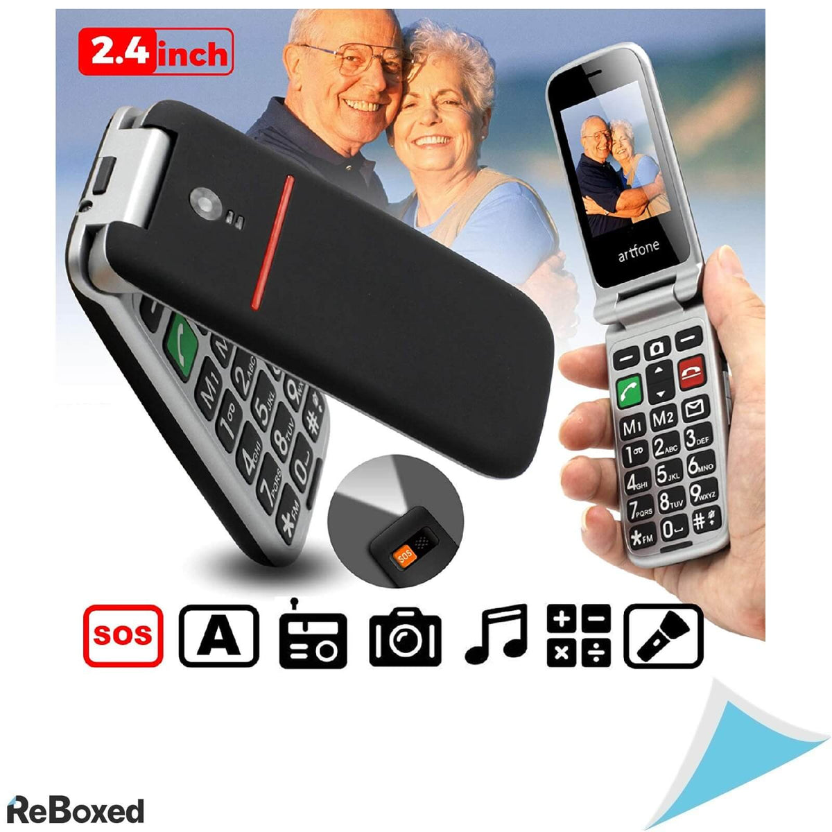 artfone CF241A Telefon Mobil GSM 2G 2.4 LCD pentru Varstnici