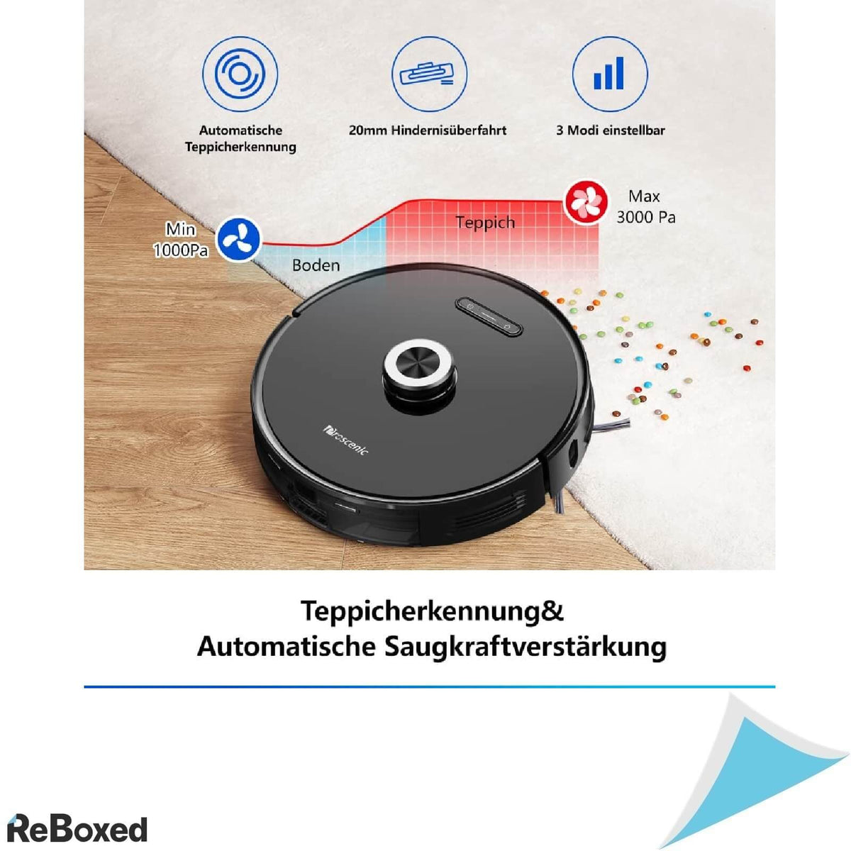 Proscenic M8 PRO Aspirator Robot 3000Pa Navigare Laser LDS Aplicatie