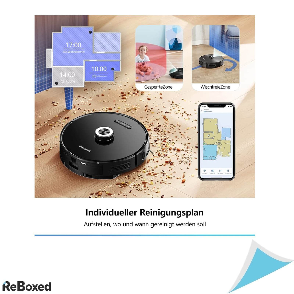 Proscenic M8 PRO Aspirator Robot 3000Pa Navigare Laser LDS Aplicatie