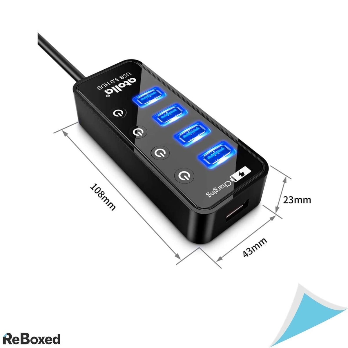 Atolla HUB USB 3.0 4 Porturi cu Comutator si Adaptor 5V 3A
